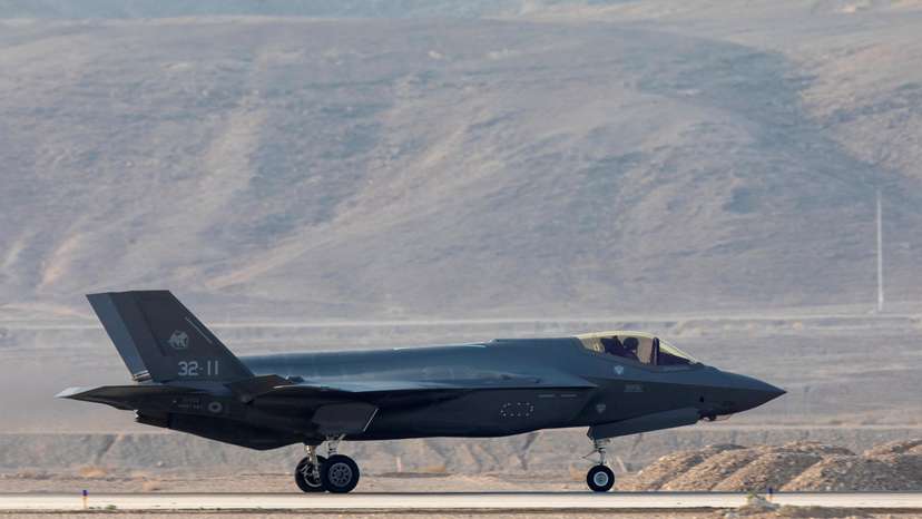 FILE PHOTO: An Italian F35 aircraft is seen on the runway during "Blue Flag", an aerial exercise hosted by Israel with the participation of foreign air force crews, at Ovda military air base, southern Israel