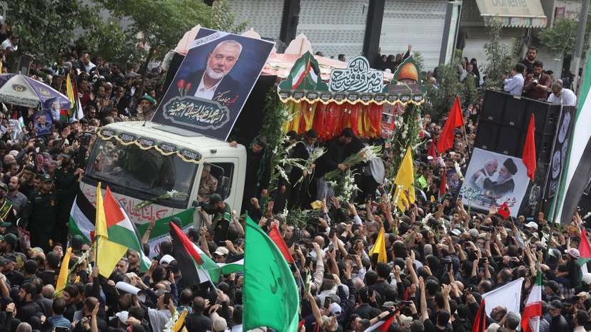 Iranians attend funeral procession for Hamas chief, Ismail Haniyeh in Tehran