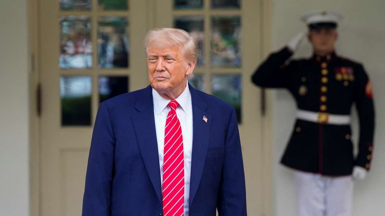 U.S. President Donald Trump gives remarks at the White House