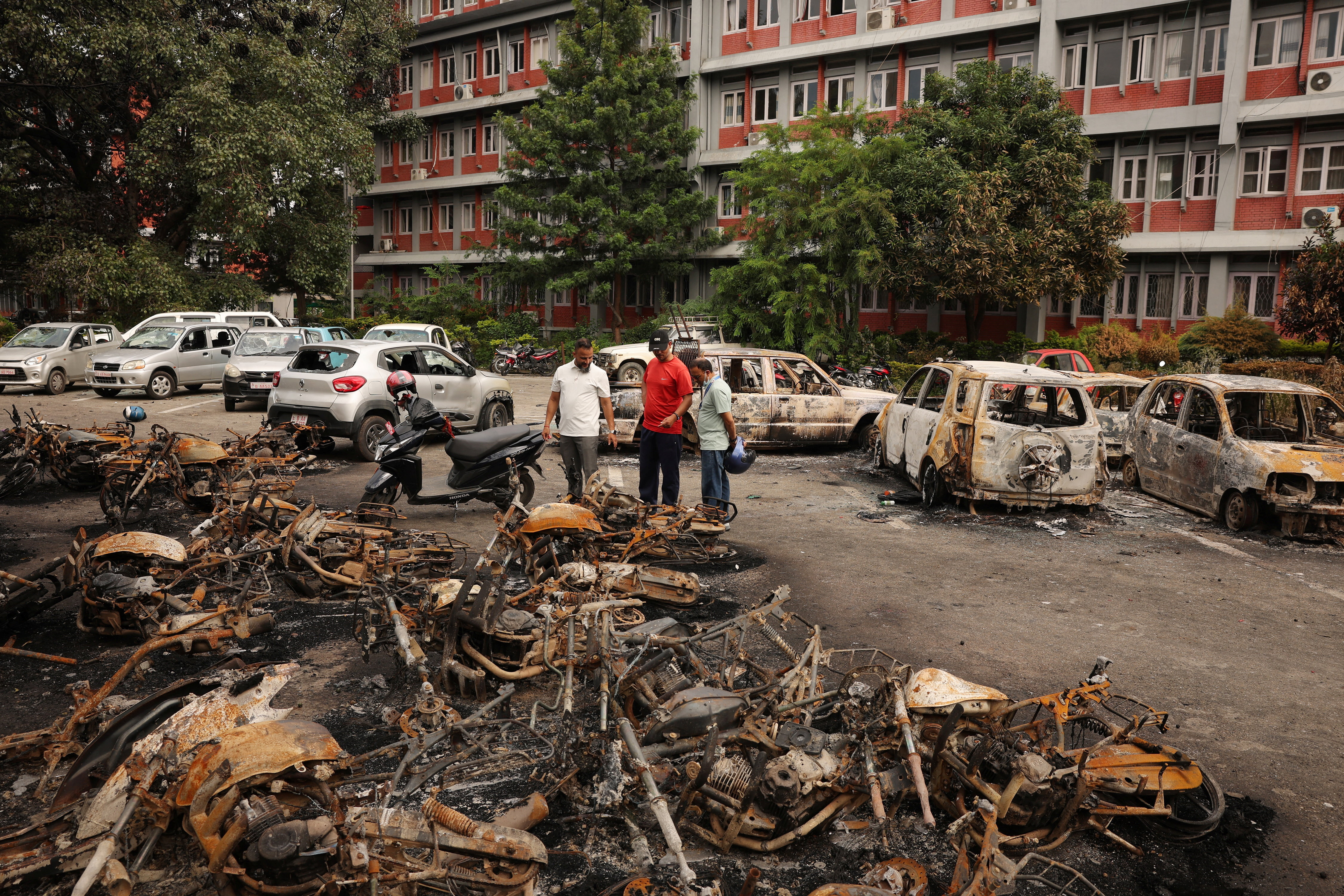 Aftermath of anti-corruption protests, in Kathmandu