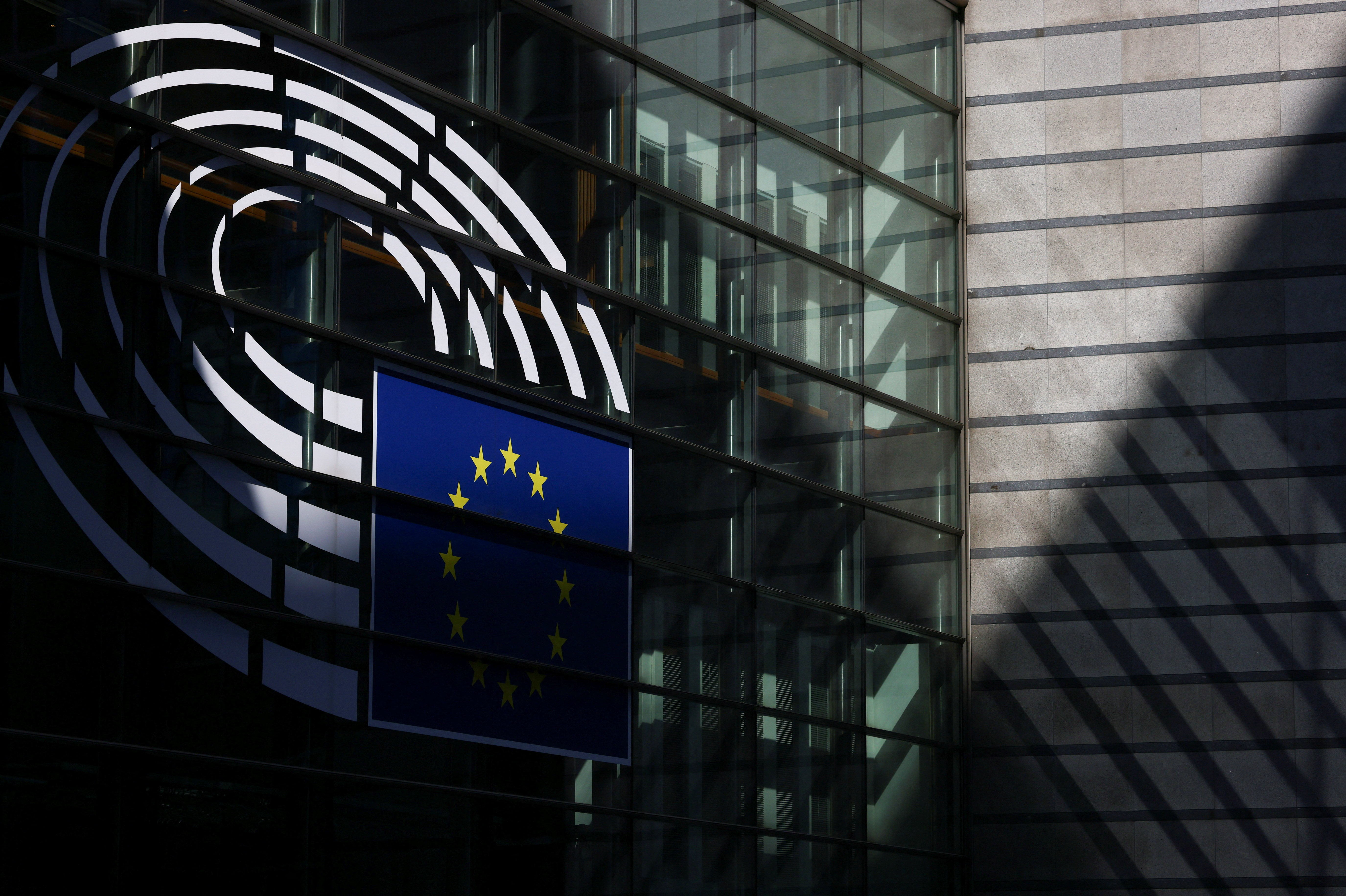 A general view of the building of EU parliament in Brussels