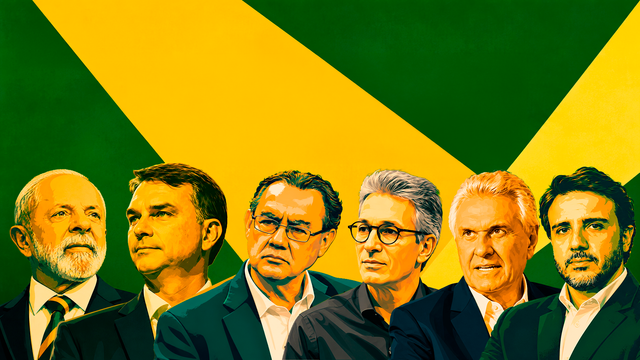 Stylised illustration featuring the six main candidates for the presidency of the Republic.