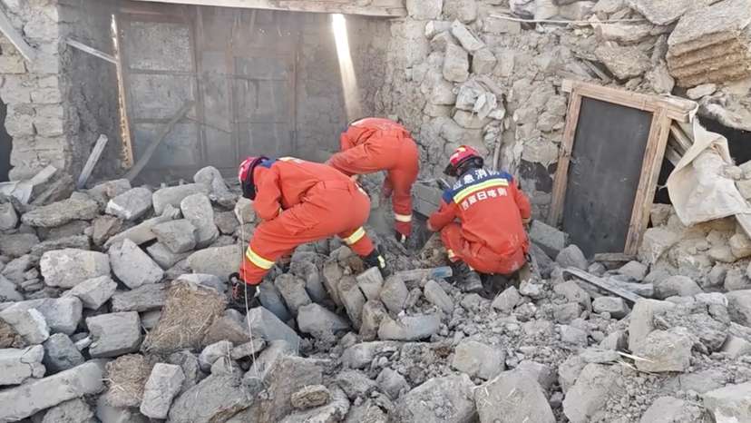 Aftermath of earthquake in Tibet