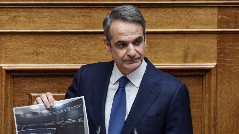 FILE PHOTO: Greek parliament debates 2023 deadly train crash, in Athens
