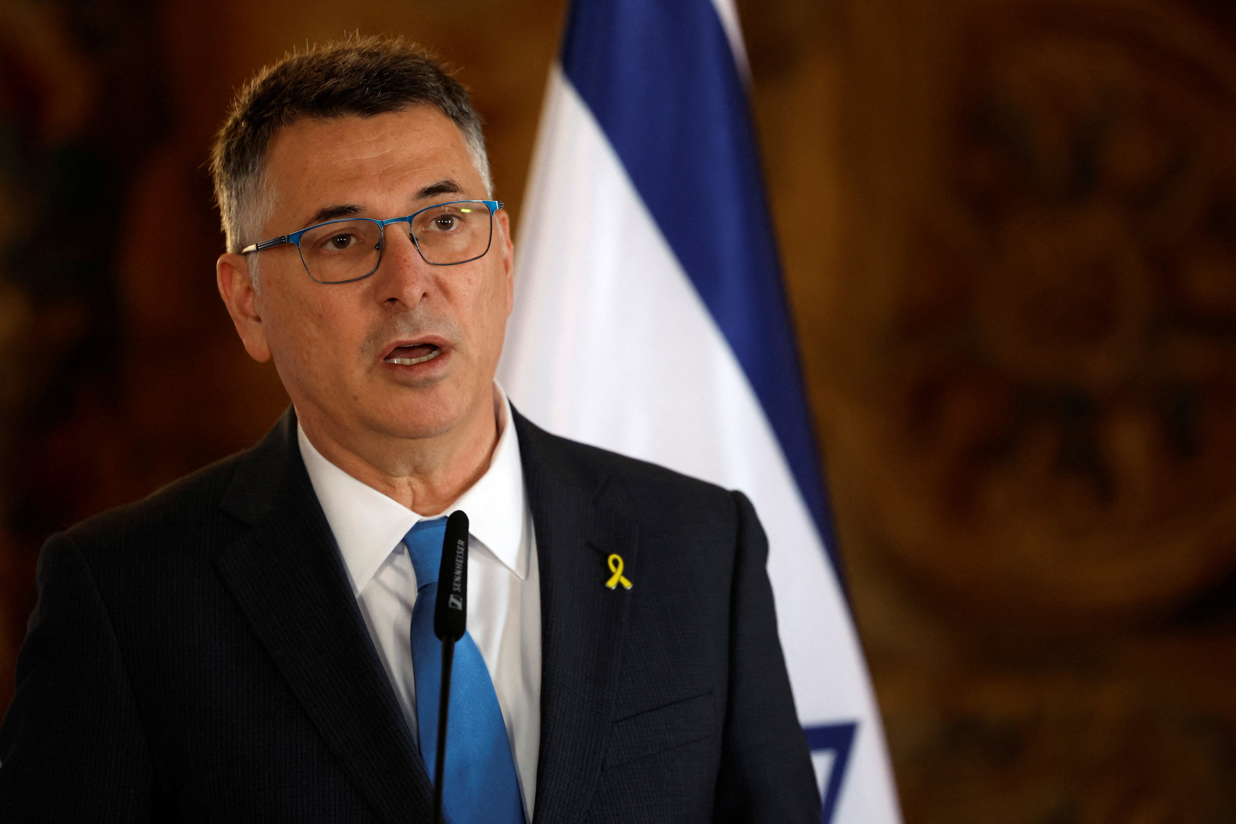 Israel's Foreign Minister Gideon Saar meets his Czech counterpart in Prague