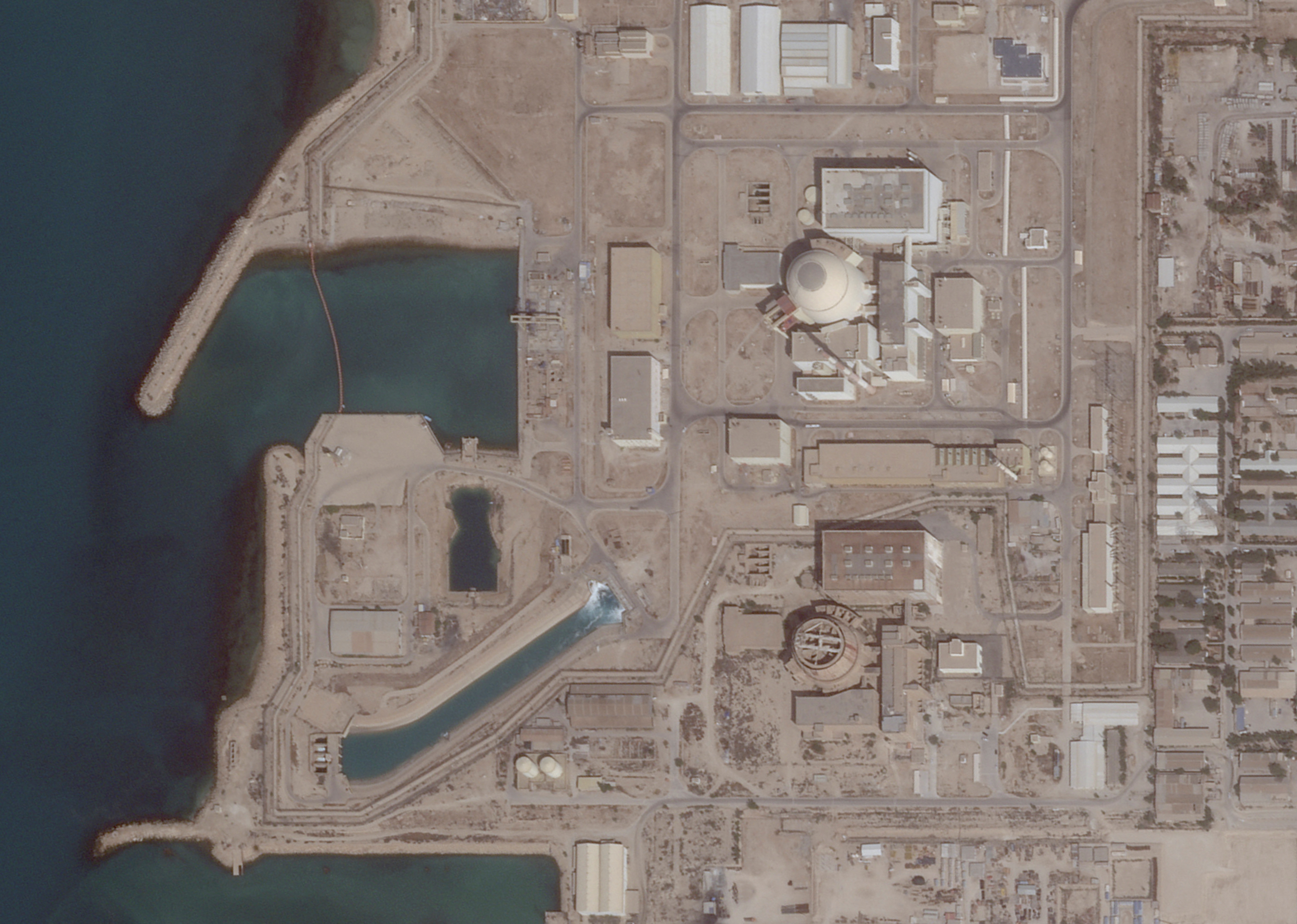 Satellite image shows the Bushehr Nuclear Power Plant