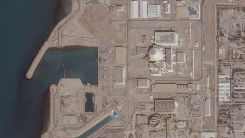 Satellite image shows the Bushehr Nuclear Power Plant