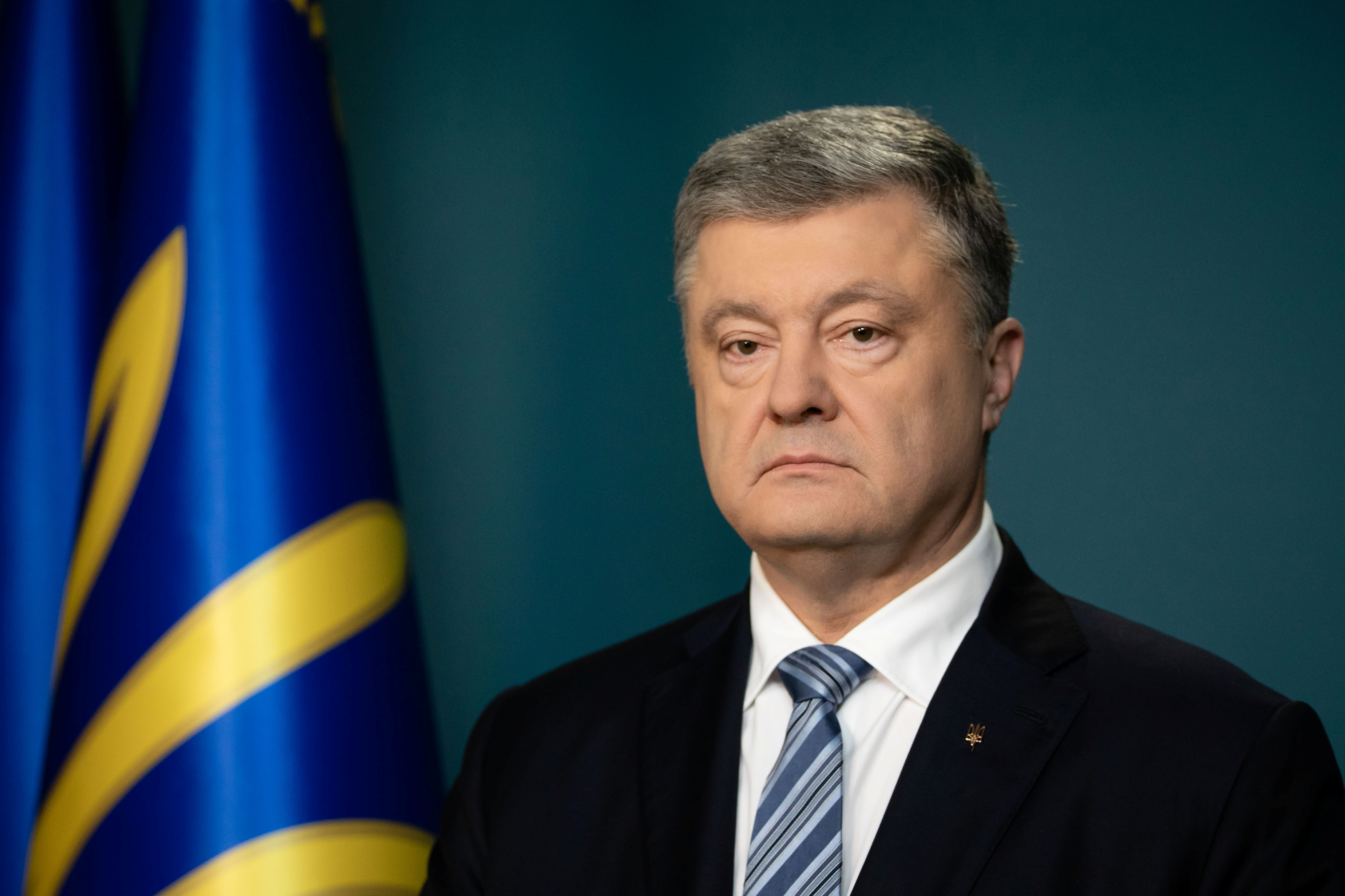 Ukraine's outgoing President Poroshenko makes a televised address in Kiev
