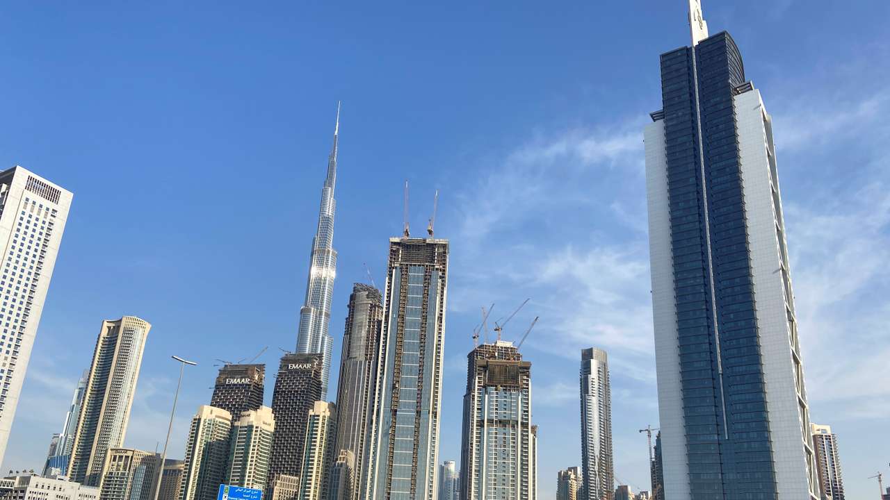 General view of the Burj Khalifa skyline in Dubai