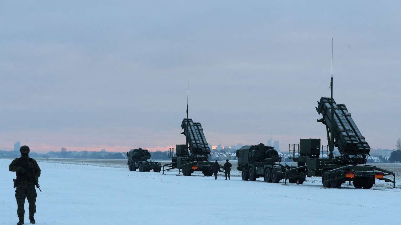 FILE PHOTO: Polish military training on Patriot air defence missile systems at the airport in Warsaw