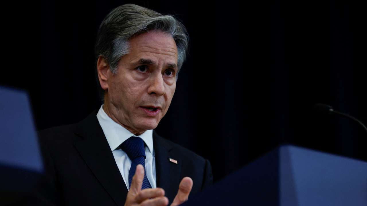 U.S. Secretary of State Blinken holds press conference with British Foreign Secretary Cameron at the State Department in Washington