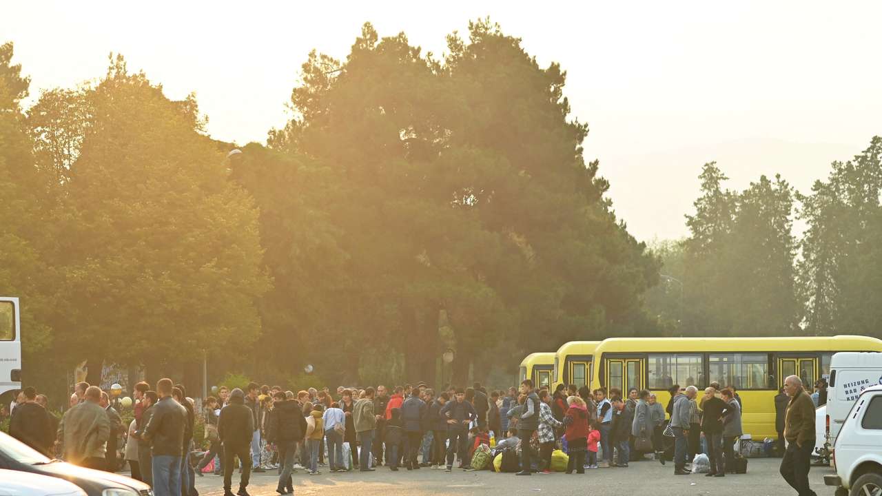 Residents leave Nagorno-Karabakh