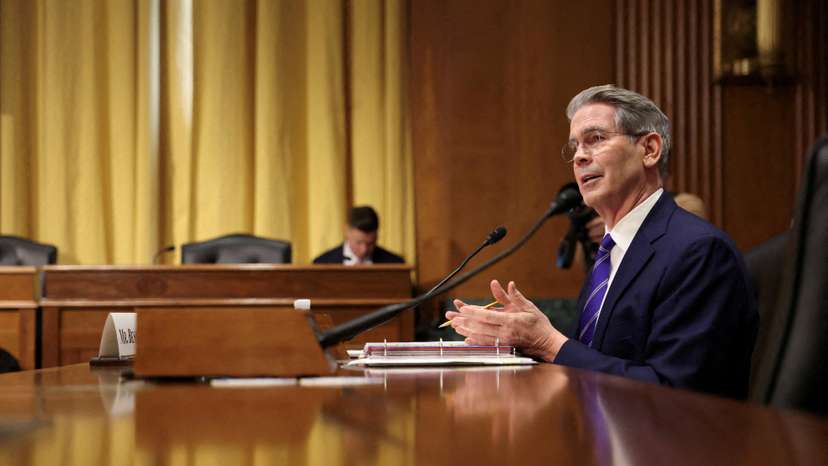 FILE PHOTO: Scott Bessent treasury confirmation hearing on Capitol Hill in Washington