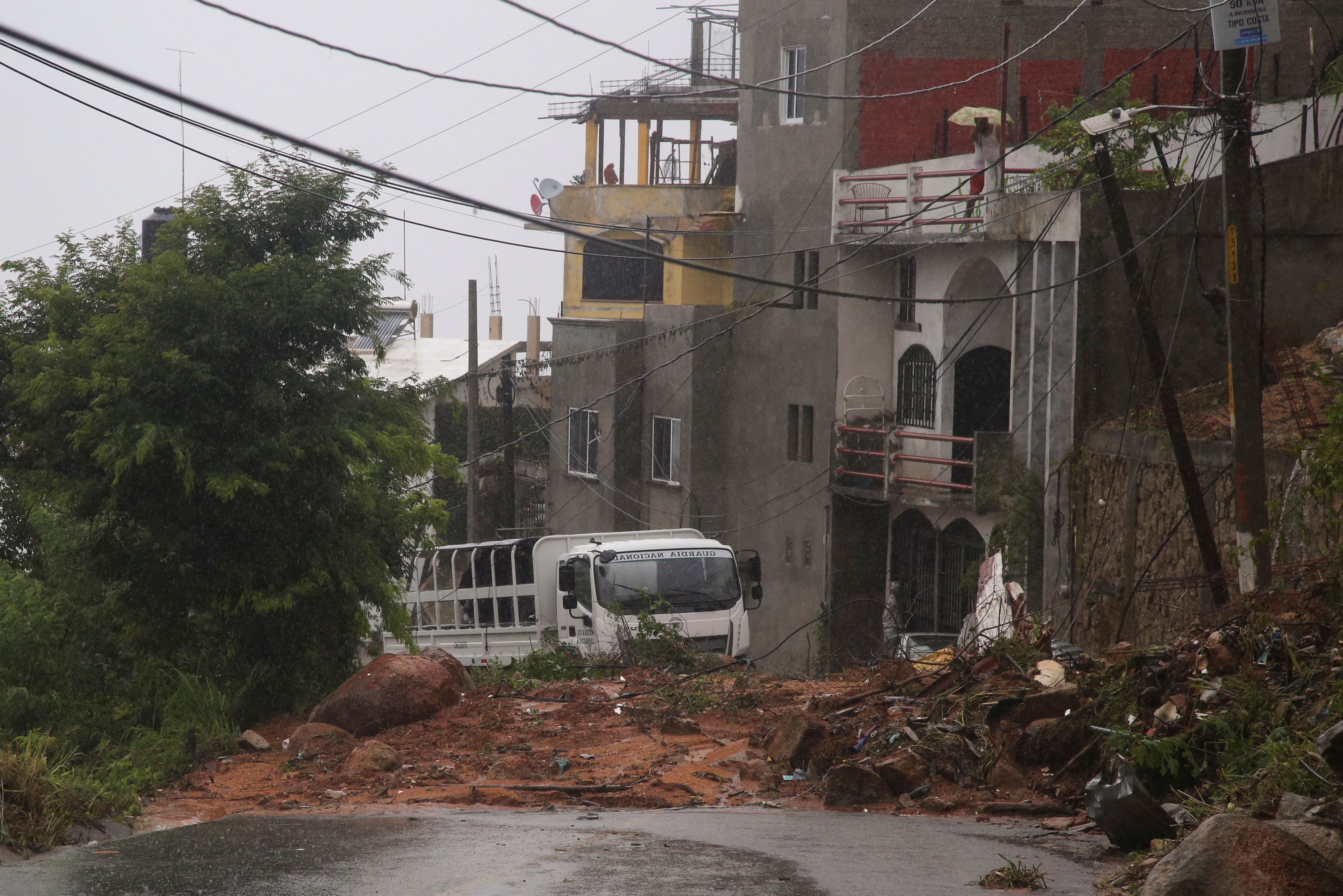Hurricane John lashes Mexico's Pacific coast, in Acapulco