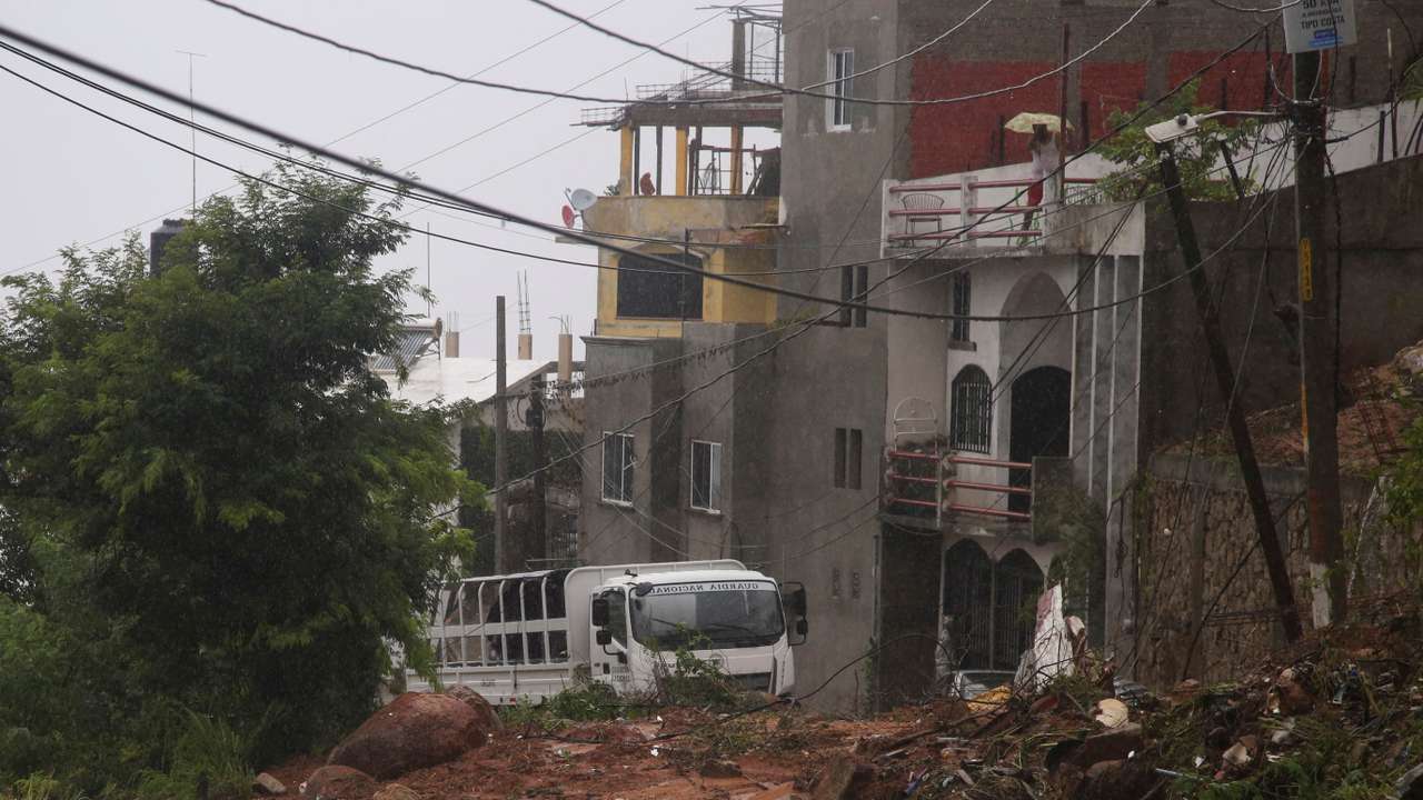 Hurricane John lashes Mexico's Pacific coast, in Acapulco