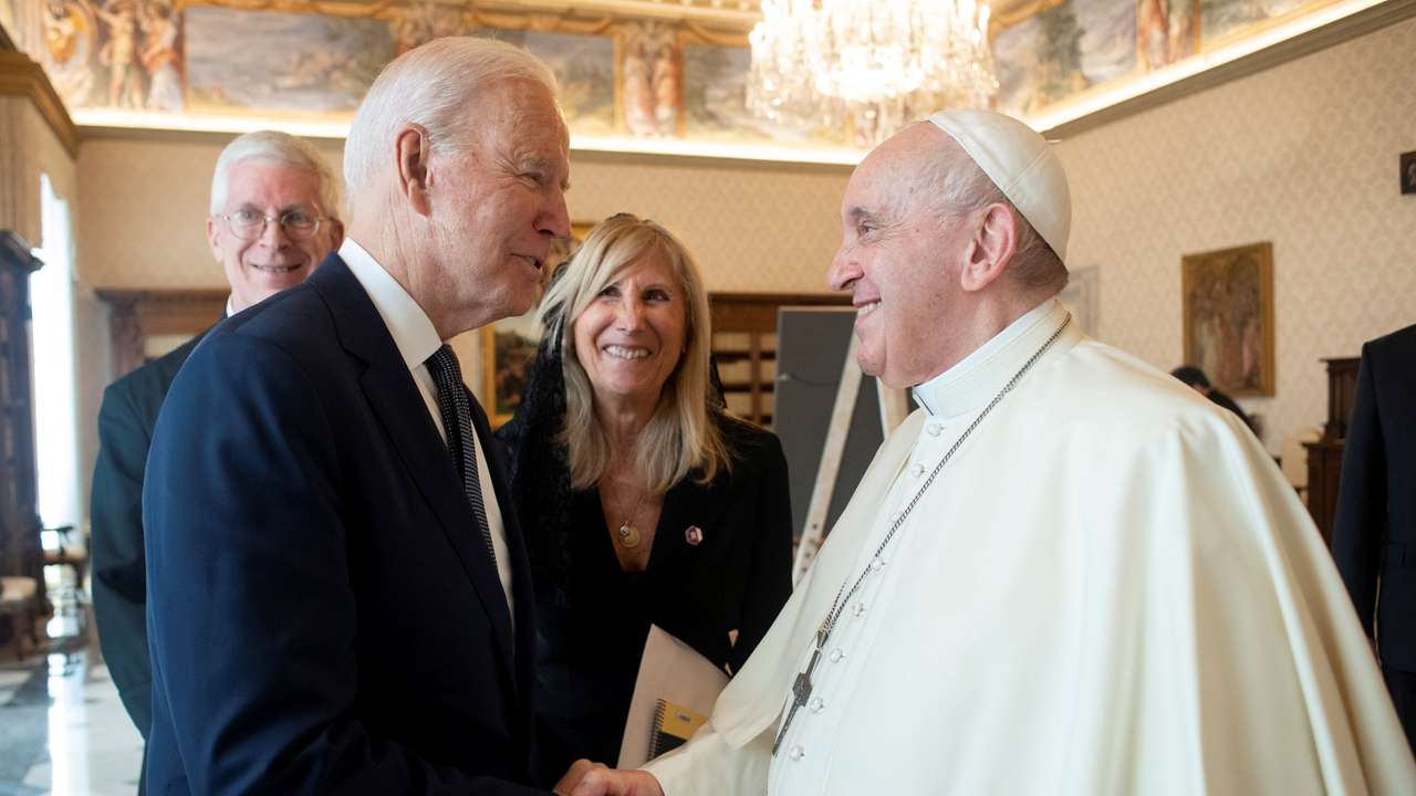 Pope Francis meets U.S. President Joe Biden at the Vatican