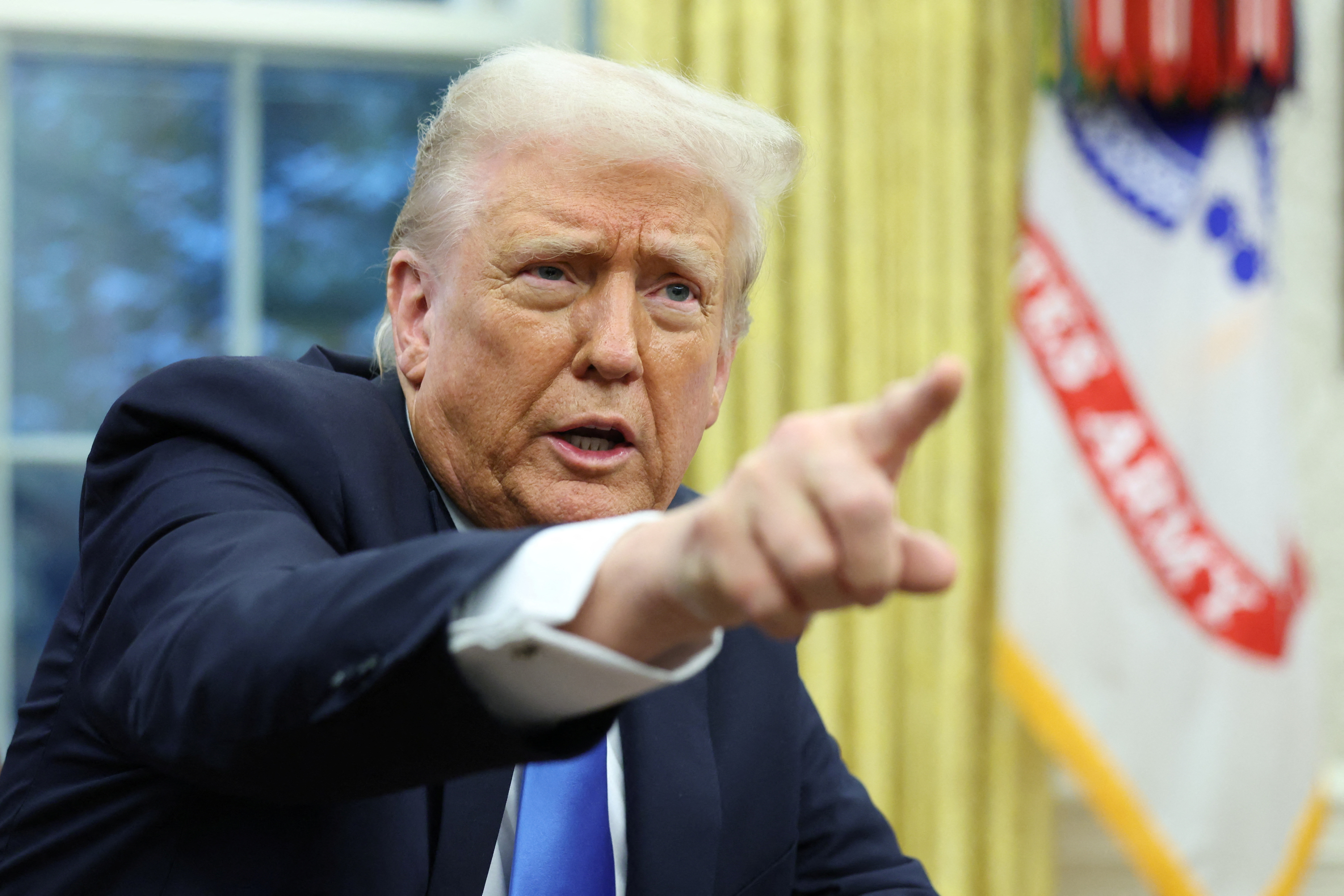 U.S. President Donald Trump at the Oval Office