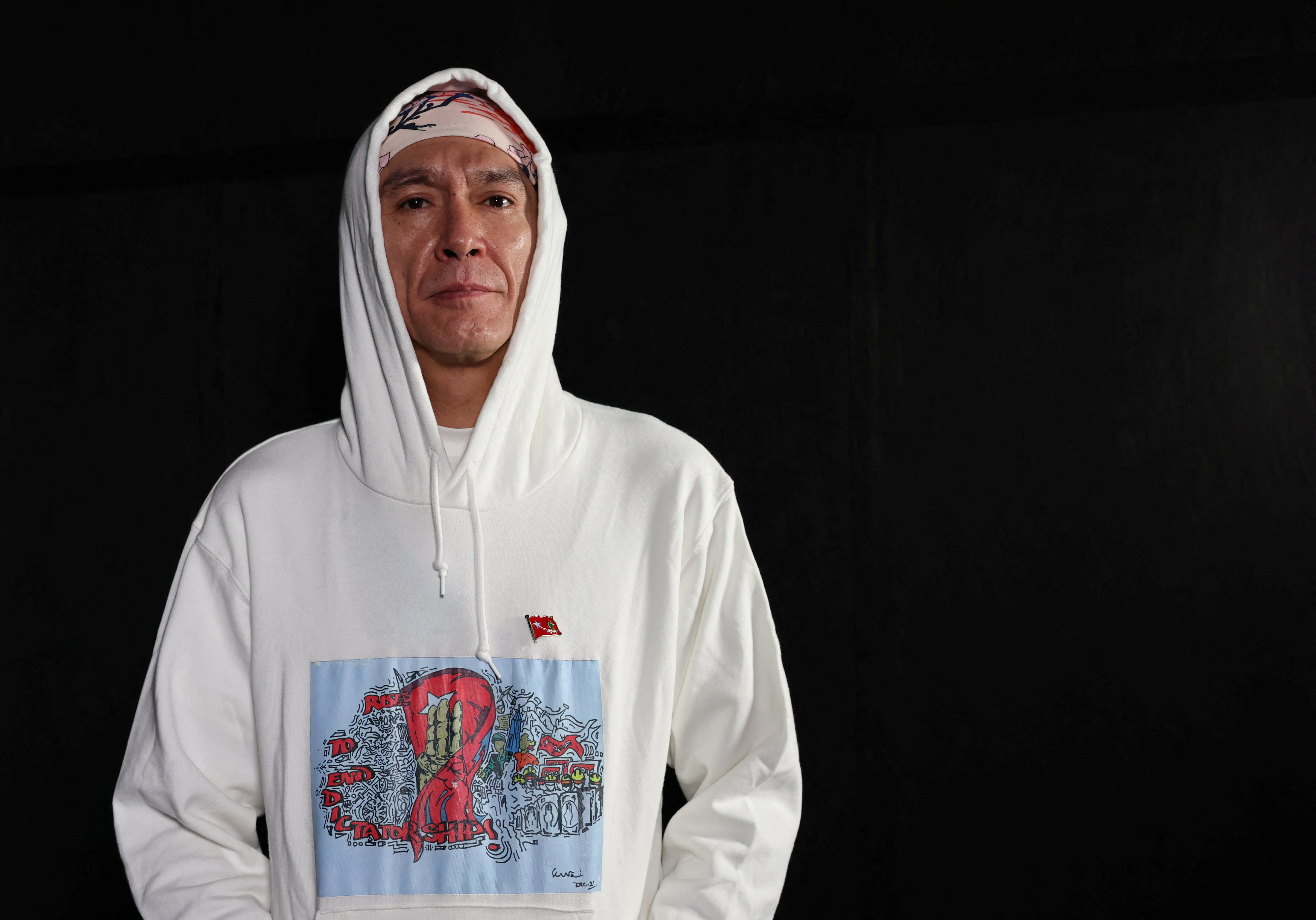 Kim Aris, son of Myanmar's detained former leader Aung San Suu Kyi, during an interview with Reuters in Tokyo