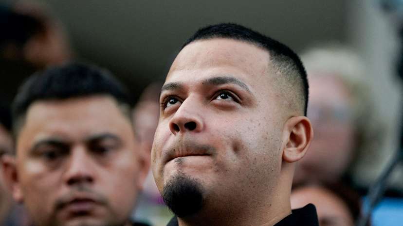 FILE PHOTO: Wrongly deported migrant Abrego appears for a check in at the ICE Baltimore field office