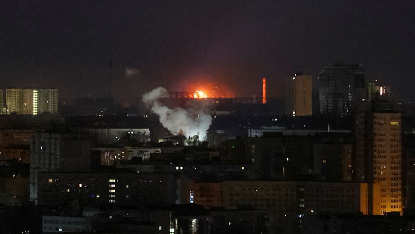 Russian drone strike in Kyiv
