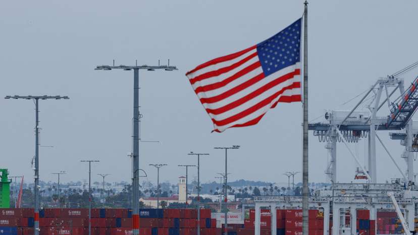 Shipping containers from China are shown at the Port of Los Angeles, in San Pedro
