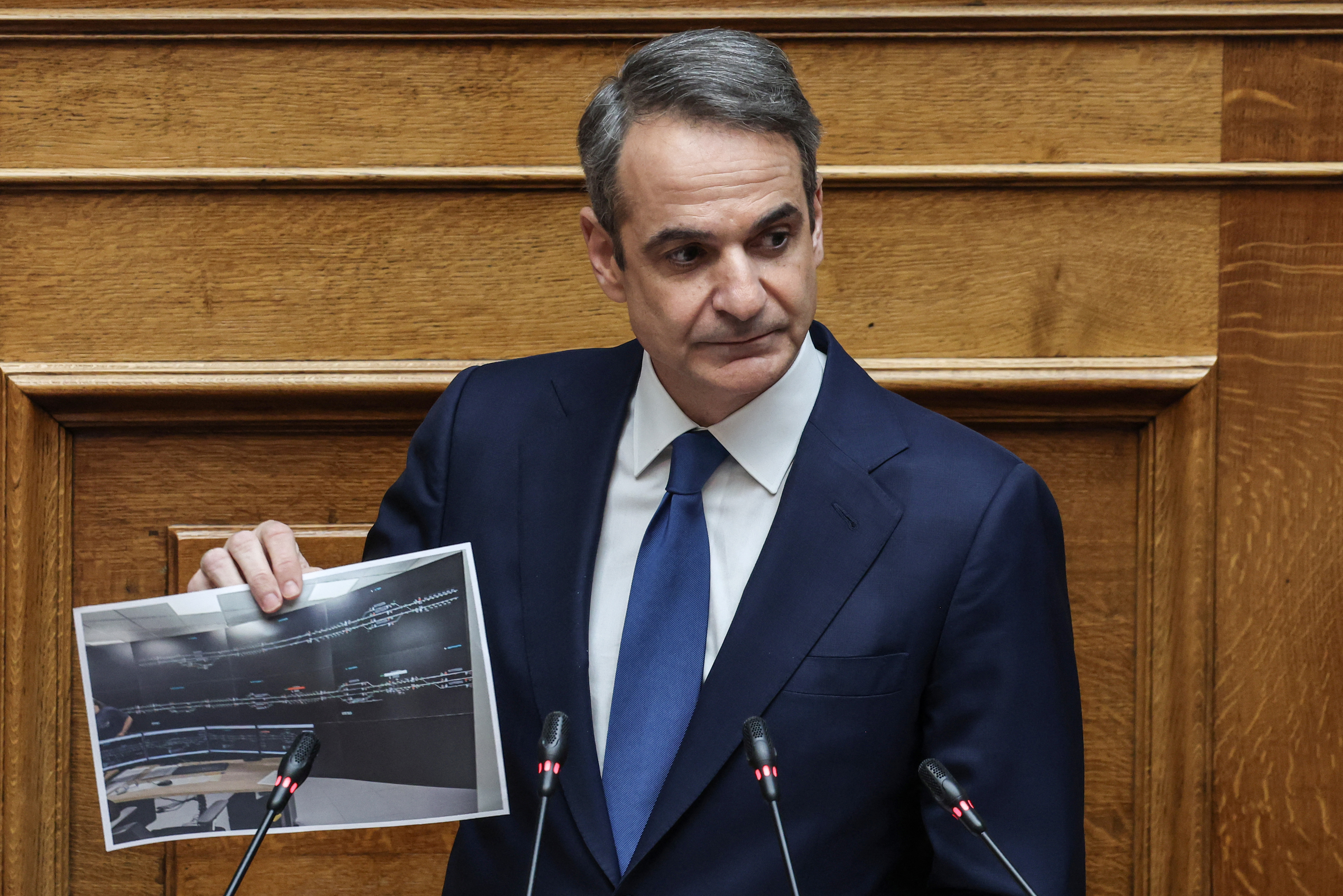 Greek parliament debates 2023 deadly train crash, in Athens