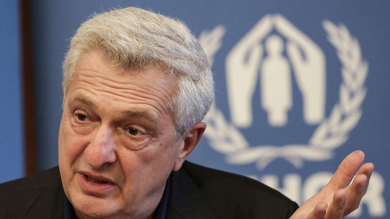 United Nations High Commissioner for Refugees Filippo Grandi during press conference in Beirut, Lebanon