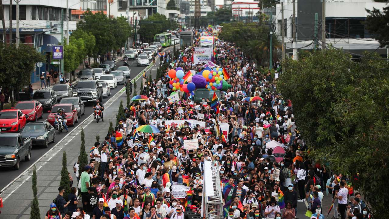 Participants attend the LGBTQ+ Pride Parade in Guatemala City
