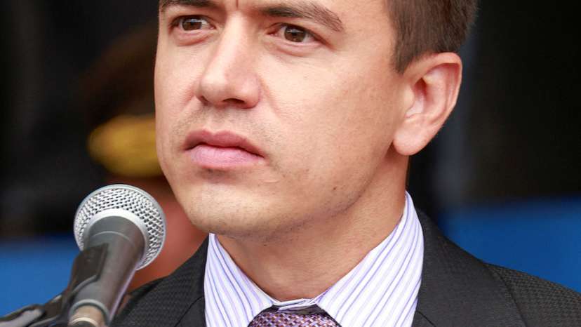 FILE PHOTO: Ecuador's President, Daniel Noboa, delivers equipment to the National Police