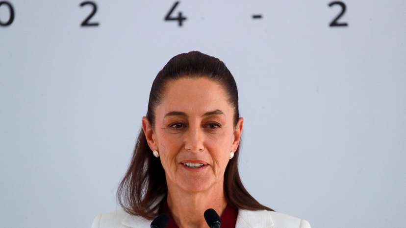 Mexico's President-elect Claudia Sheinbaum holds a press conference in Mexico City