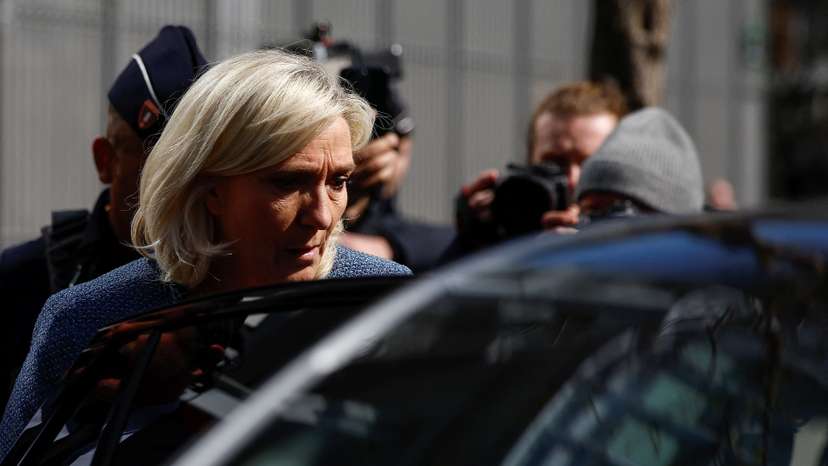 Trial verdict over accusations of misappropriation of EU funds by French far-right leader Marine Le Pen and RN party, in Paris