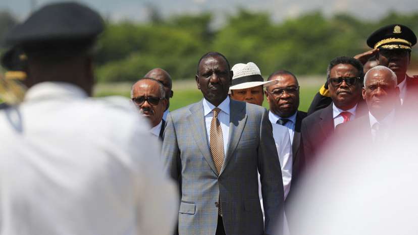 Kenyan President William Ruto visits Haiti to review security assistance, in Port-au-Prince