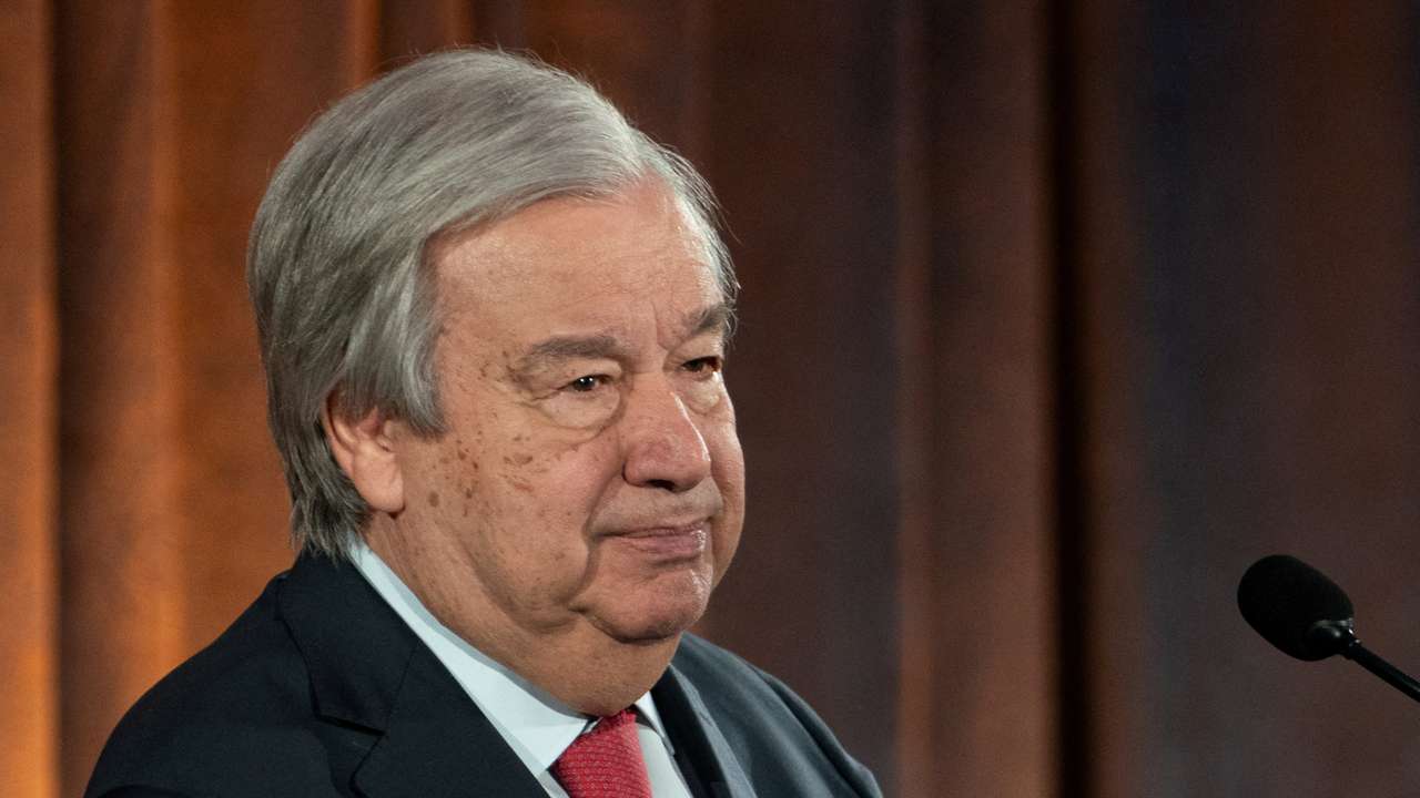 FILE PHOTO: United Nations Secretary-General Antonio Guterres gives a special address on climate action in New York