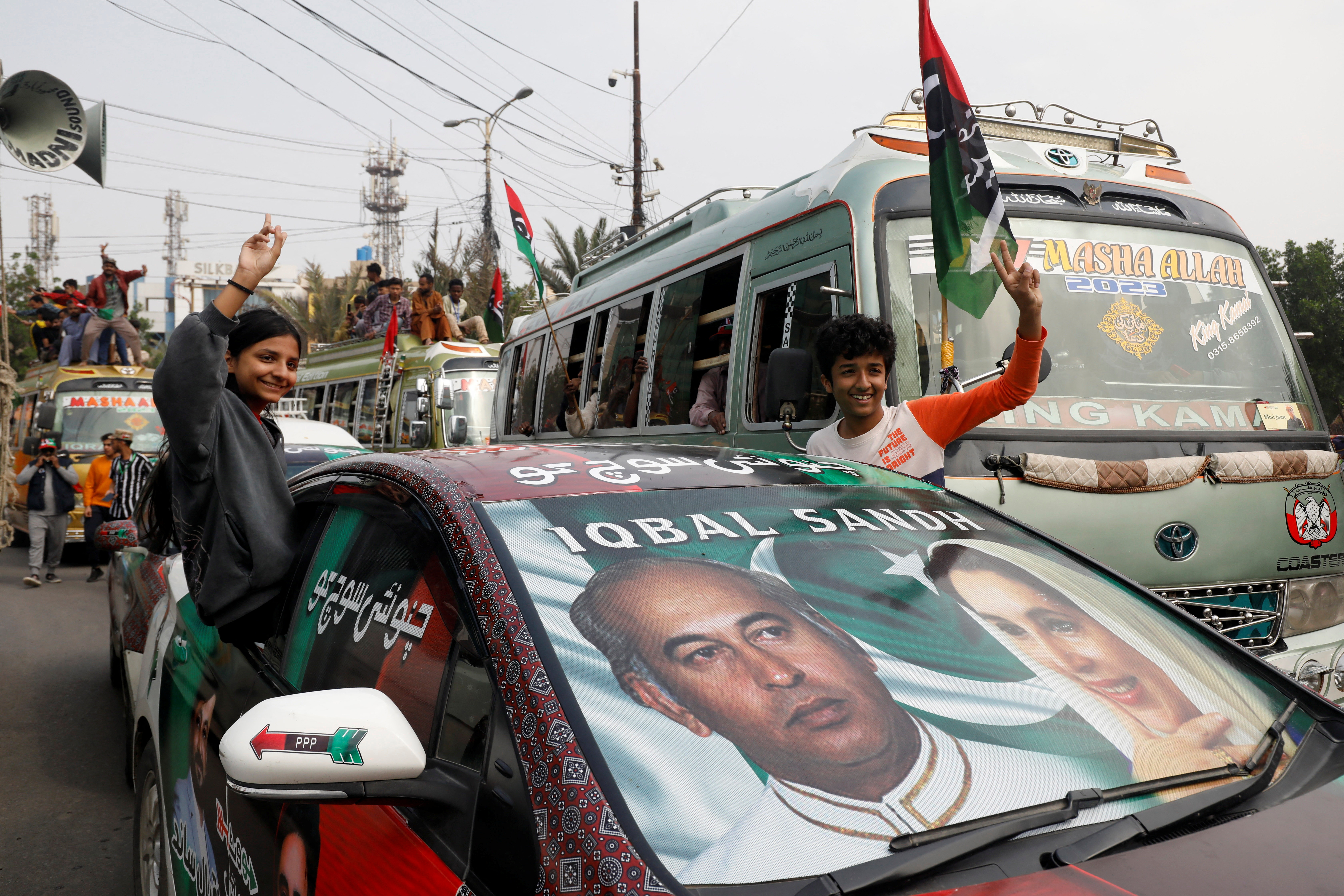 Election campaign rally by Bilawal Bhutto Zardari in Karachi