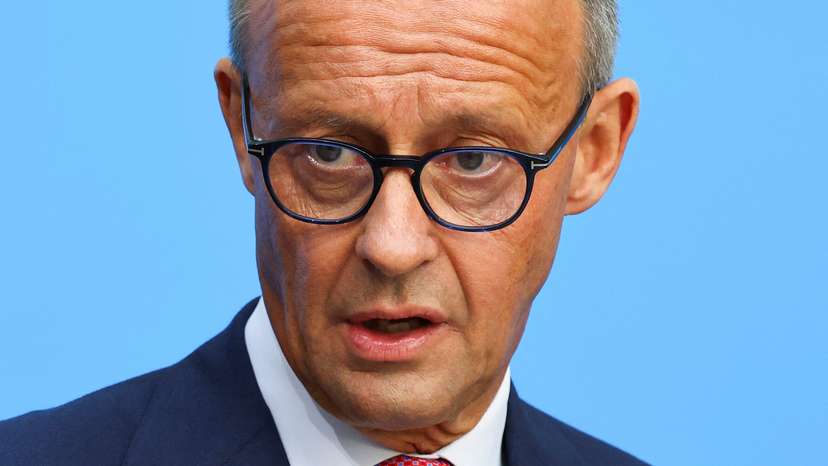 Bavarian State Prime Minister Soeder of the CSU and CDU leader Friedrich Merz hold a press conference, in Berlin