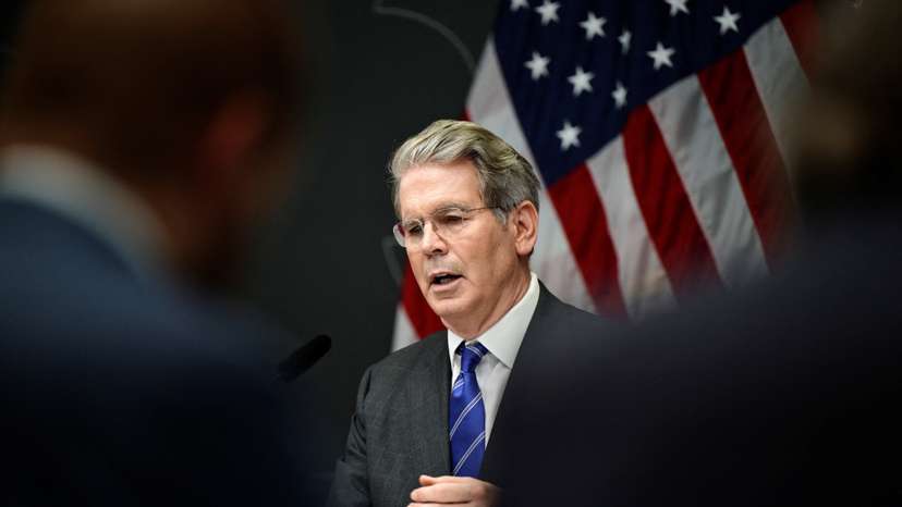 U.S. Treasury Secretary Bessent and U.S. Trade Representative Greer attend a press conference at government quarters Rosenbad