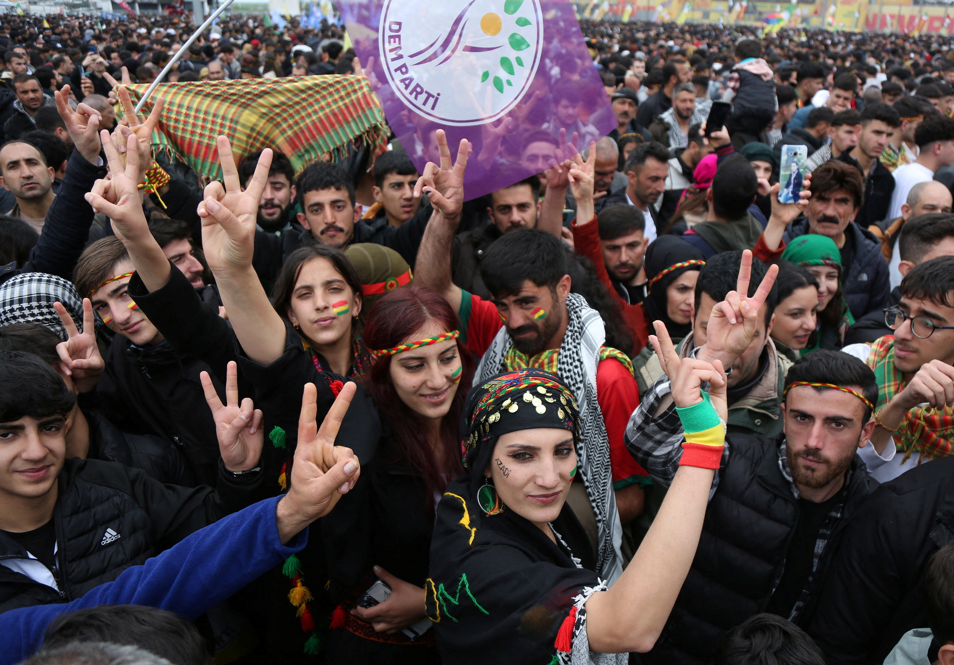 FILE PHOTO: Spring festival of Nowruz celebrations in Diyarbakir