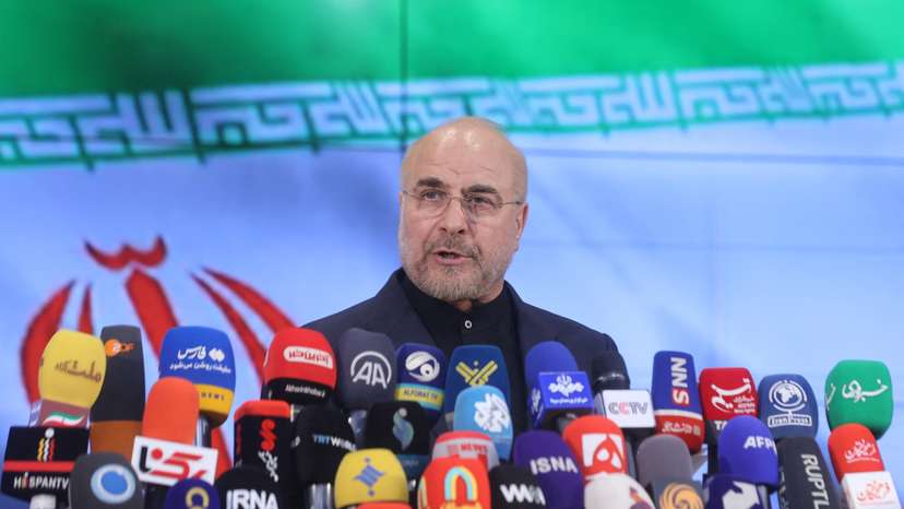 FILE PHOTO: Speaker of the Parliament of Iran Mohammad Bagher Ghalibaf registers as a candidate for the presidential election in Tehran