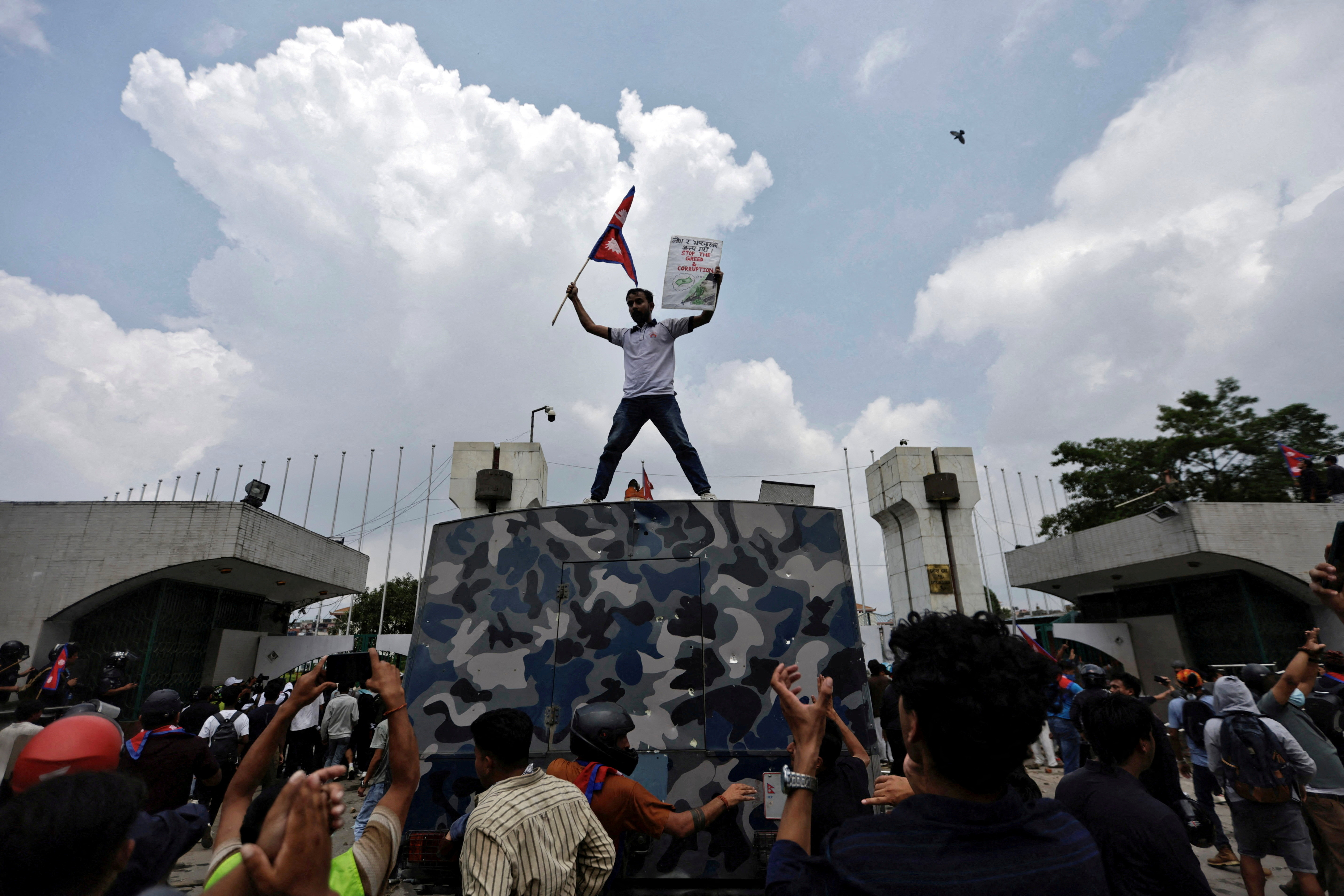 FILE PHOTO: Protest against corruption and government’s decision to block several social media platforms, in Kathmandu