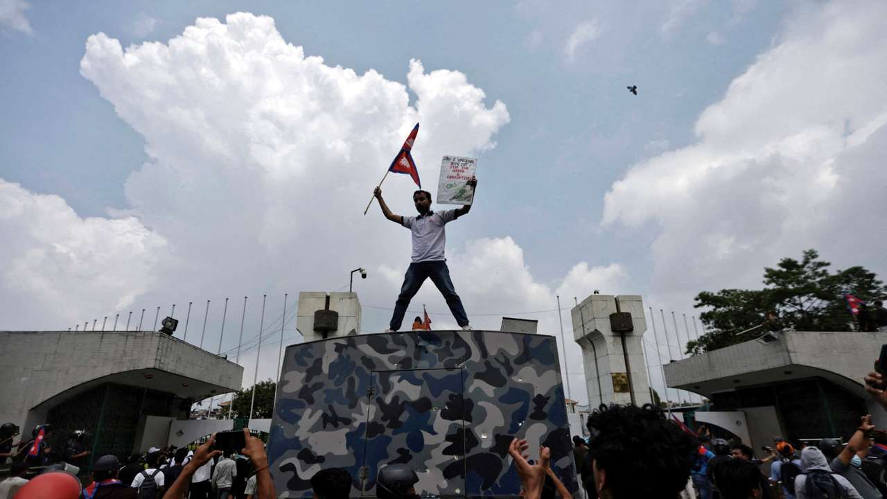 FILE PHOTO: Protest against corruption and government’s decision to block several social media platforms, in Kathmandu