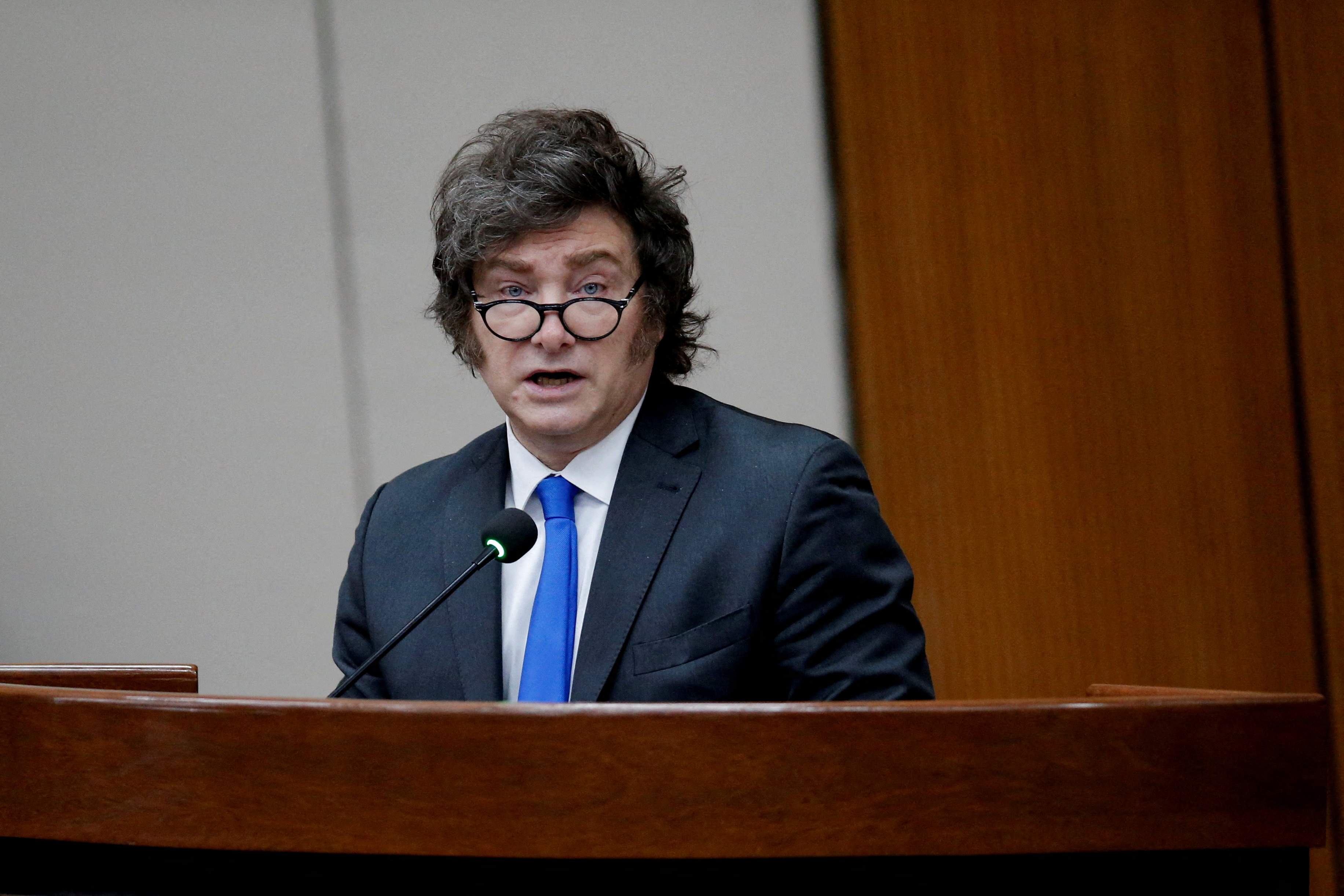 FILE PHOTO: Argentina's President Milei visits Paraguay