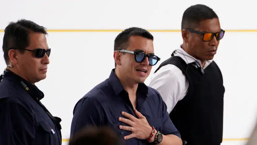 Ecuador's President Daniel Noboa attends event in Duran