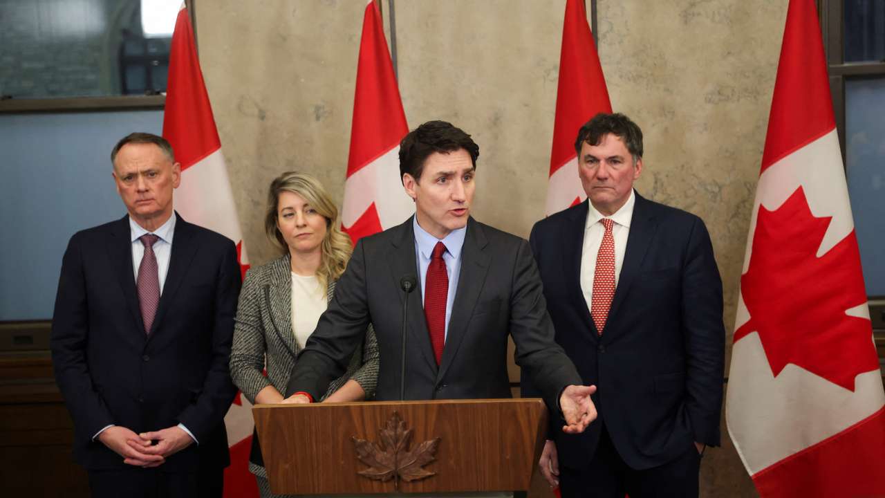 Canada's PM Trudeau responds after U.S. President Trump ordered tariffs on Canadian imports, in Ottawa