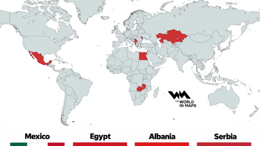 Eight countries have eagles on their national flags, but their symbols tell different stories