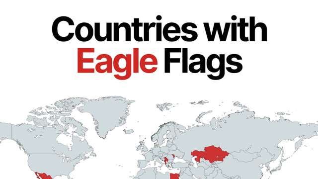 Eight countries have eagles on their national flags, but their symbols tell different stories