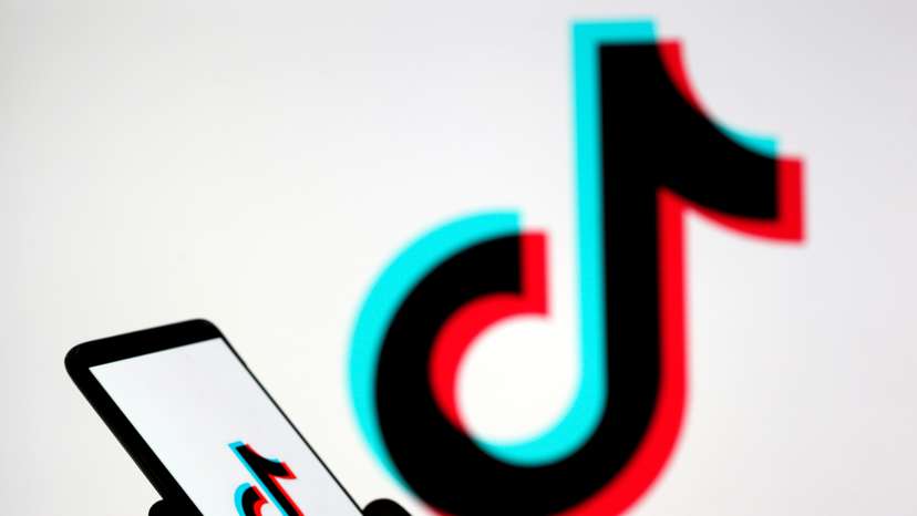 FILE PHOTO: Person holds a smartphone with Tik Tok logo displayed in this picture illustration