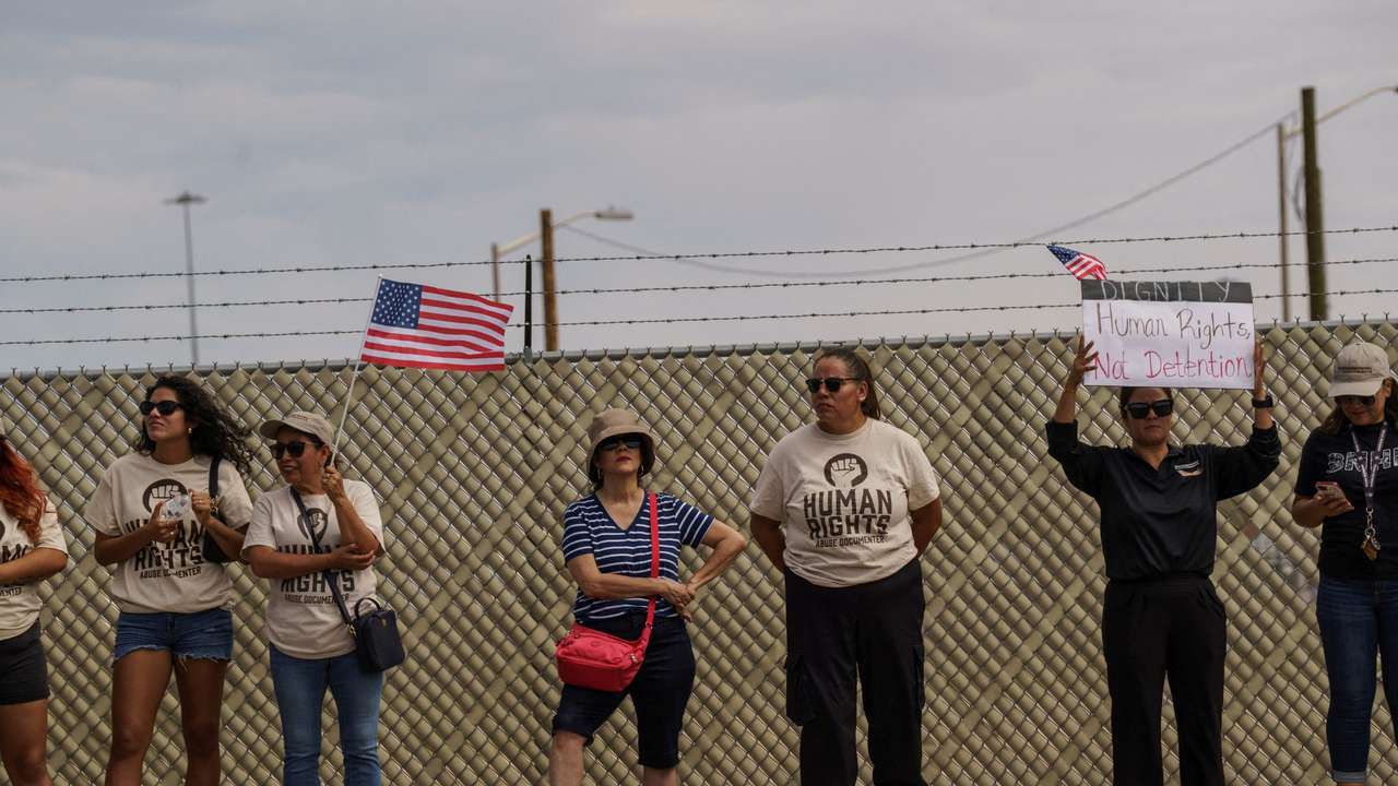 FILE PHOTO: Camp East Montana, ICE detention facility in El Paso, Texas