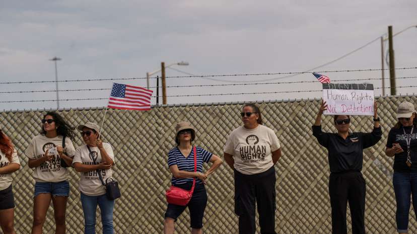 FILE PHOTO: Camp East Montana, ICE detention facility in El Paso, Texas