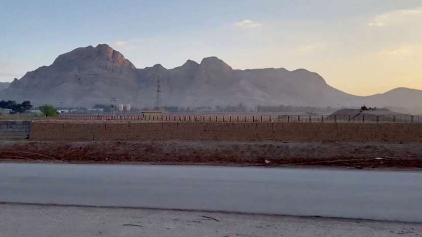 Military personnel stand guard at Iran's Isfahan nuclear facility