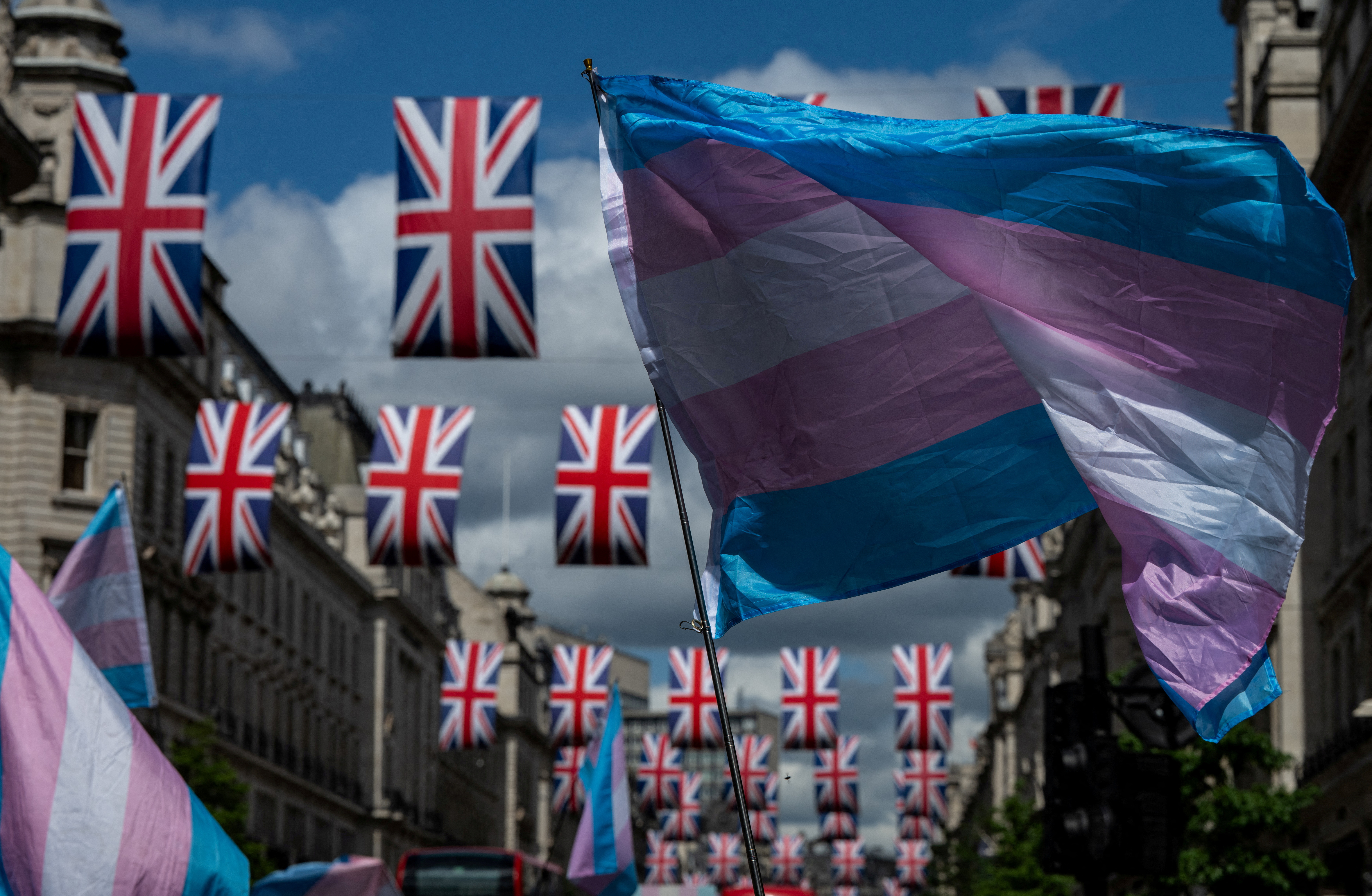 FILE PHOTO: Transgender rights protest in London